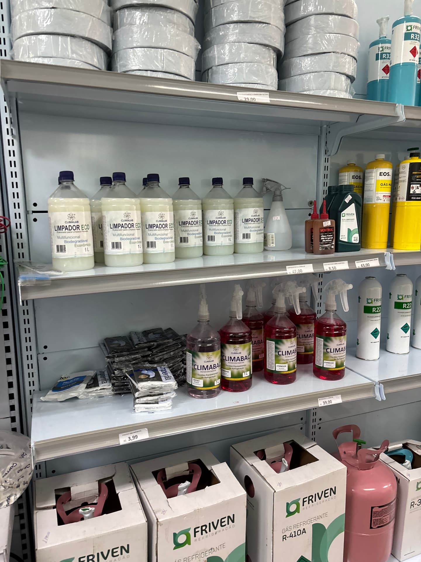 Produtos de higienização e limpeza para ar-condicionado